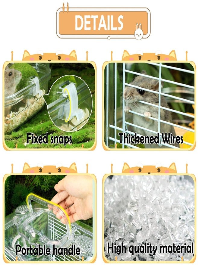 كاثسون قفص نقل الحيوانات الصغيرة من كاثسون للهامستر والجرذان والفئران - شفاف، محمول، مريح - Image 3